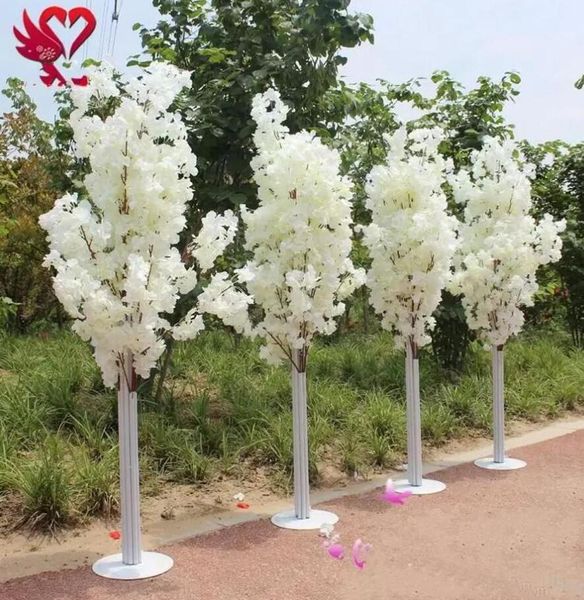 Decoración de boda 5 pies de alto 10 unid/lote Slik árbol de flor de cerezo artificial columna romana camino conduce para fiesta de boda centro comercial accesorios abiertos B0708x12