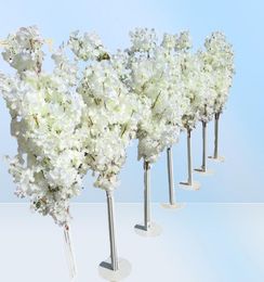Décoration de mariage 5ft de haut 10 Coullot Slik Artificial Cherry Blossom Tree Roman Column Roads For Wedding Party Mall ouvrir 9799277