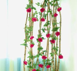 Décoration de mariage Fleur rose artificielle Garland