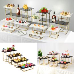 Bruiloft decoratie doop feest dessert tafel display cake stand fruit brood voedsel bloemhouder buffet banket thee break plank voor hotel bar snoep huis decoreren