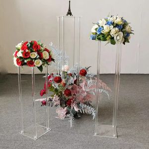 Bruiloft decoratie tafel hoge transparante acryltribune zonder kristal bead gordijn centerpieces centerpieces senyu735