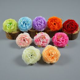 Décorations de mariage 50pcs Fleurs artificielles têtes Hortensia Peony Fleur Fleur Silk Fleurs artificielles Mur pour fond de mariage Mur