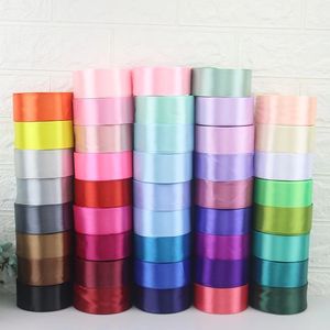 Wedding Decorations Birthday Party Decorative Ribbons White Black Blue Pink Purple Green Red Orange Yellow Silk Satin Ribbons 22Meters