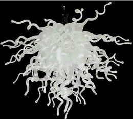 Lampen Bruiloft Decoraties Hanglampen voor Huisartikelen Hall Lighting Stijl Wit Glas Murano Crystal Kroonluchter Licht