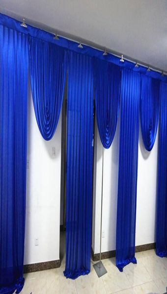 Décorations de mariage Stylist Designs Backdrop Swags Party Curtain Drapes Celebration Stage Performance Fond Satin Drape Mur 9080137