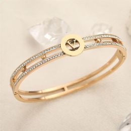 Bruiloft diamanten armband oude bloem lederen armband verguld zilver goud pulsera hip hop eenvoudige dames man designer armbanden opening hol zl090