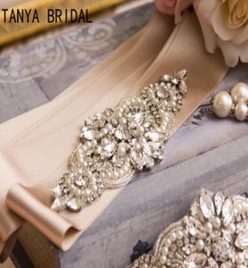 Robe de mariée ceinture verre cristal strass perles à la main accessoire de mariée ceinture ceinture brillante ceintures de mariage XQ35236432