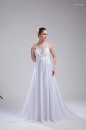Trouwjurk formele jurken 2022 Plus size baljurken Vestidos Long White Debutante Chiffon