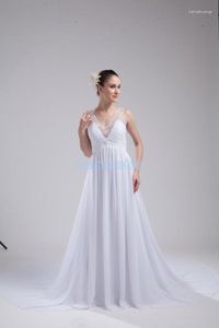 Abito da sposa Abiti formali 2022 Abiti da ballo taglie forti Abiti lunghi in chiffon bianco per debuttanti