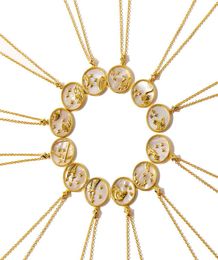 Joya de vestidos de novia Fashion Fashion Women Jewelry Doce Constelaciones de oro Collar de cobre chapado Collar Diseñador J6008057