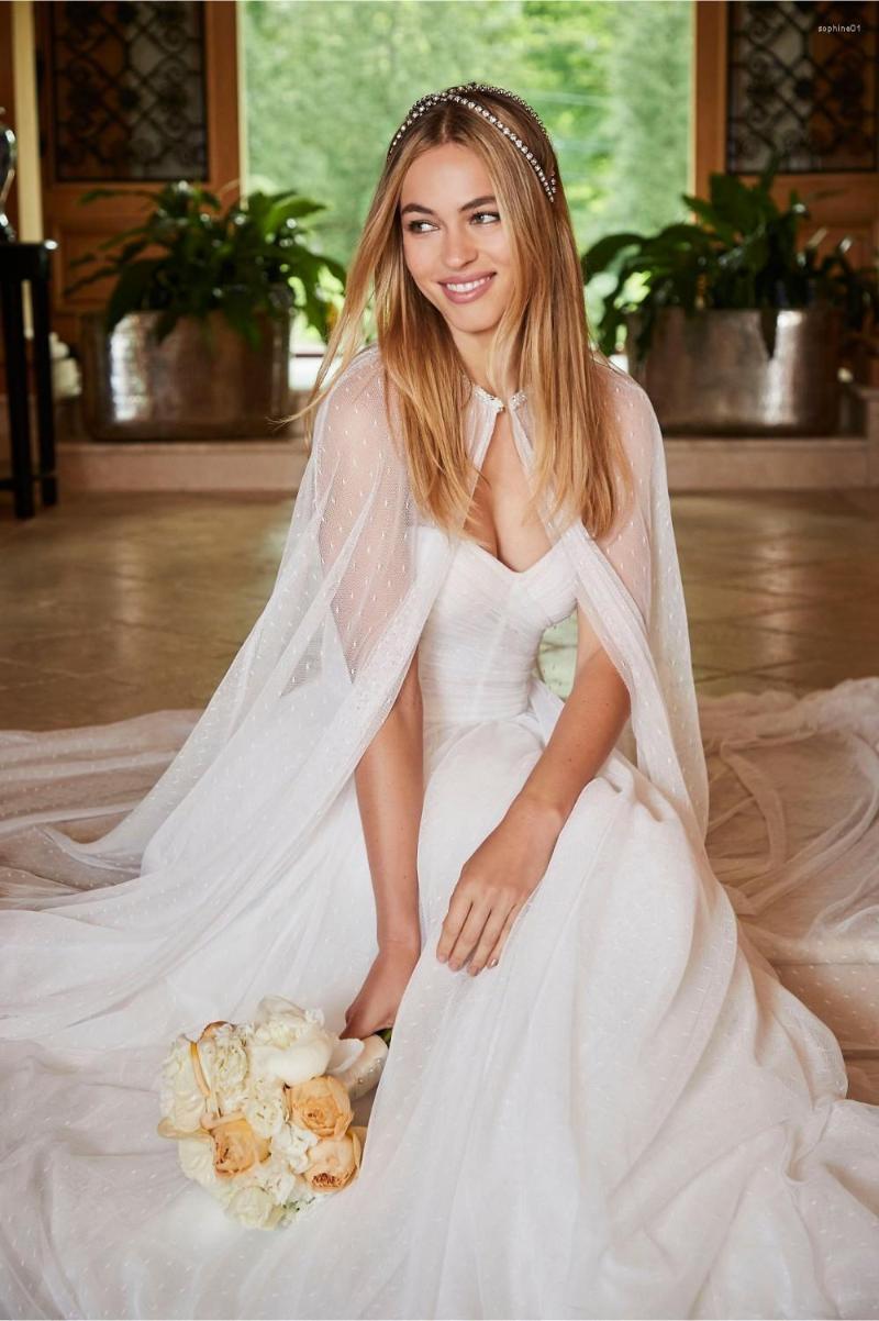 Wedding Dress Strappy Sweetheart Boho 2023 Tulle Bridal Gown Simple Sweep Beach Vestido De Noiva