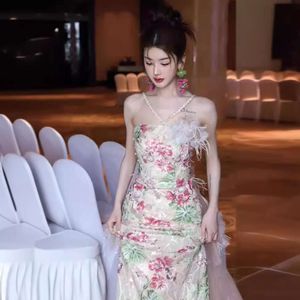 Bruiloft verloving avond 2024 Toasting kleding licht licht luxe nieuwe Chinese bruid ochtendjurk banketjurk
