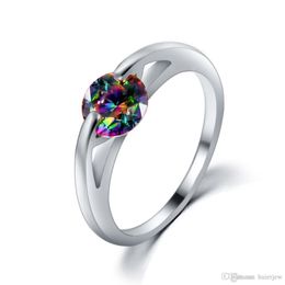 Bruiloft verlovingsring 18K Gold Purple Red Crystal Anillos Mujer Bijoux Engagement edelsteen ringen