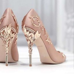 Chaussures de soirée de mariage, chaussures de bal, or rose, bordeaux, confortables, de styliste, taches de soie, talons eden pour mariée