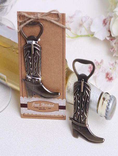 Cadeau de faveur de mariage et cadeaux pour les bottes invitées ouvre-bouteille Favors Boîte de douche nuptiale Boîte cadeau rapide Ship6496367