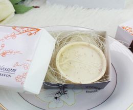Favores de la boda Caja de regalo de jabón de flores de cerezo Barato Práctico Único Jabones de baño de boda Pequeños favores 20pcslot new6782870
