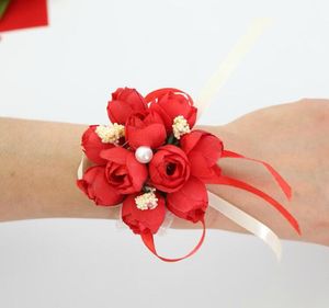 Faveurs de mariage décorations de mariage fleurs de mariage fleur artificielle poignet corsage demoiselle d'honneur main poignet fleur soeurs fleur GB1396