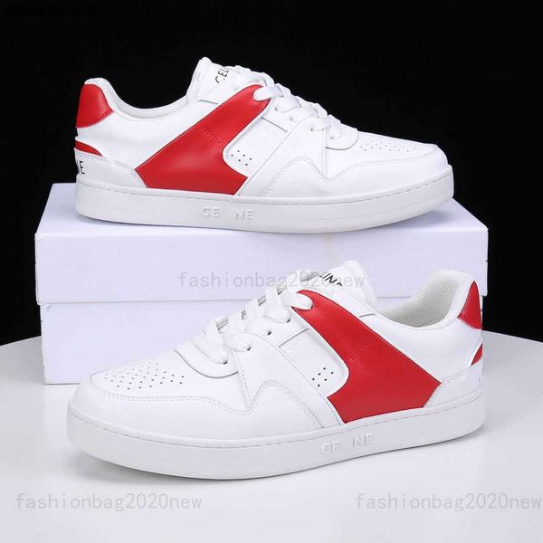 LJ01 Designer De Luxe Celins Sneaker Classique Couleur Correspondant Simple Casual Plate-Forme Basse Chaussures Hommes Femmes En Plein Air Run Zapatos Baskeball Chaussure rouge Celine