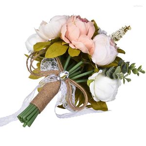 Fleurs de mariage 32 Bouquets de mariée 27cm Arrivée Bouquest de style européen