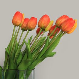 Fleurs de mariage 5 têtes fleur de tulipe artificielle pour les décorations de mariage à la maison
