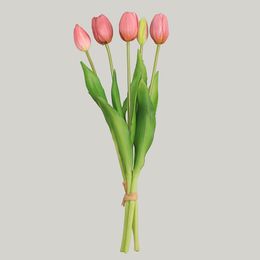 Bruiloft bloemen 5 hoofden kunstmatige tulpen boeketbloem voor huis bruiloft decoraties