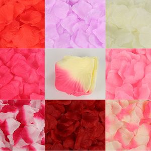 Fleurs de mariage 100pcs / sac Pétales de rose en soie pour décoration de mariage Accessoires artificiels romantiques