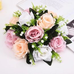 Fleurs de mariage Balles de fleurs artificielles Rose Roman Column Road Guide décorations d'anniversaire belles centres de table bouquet