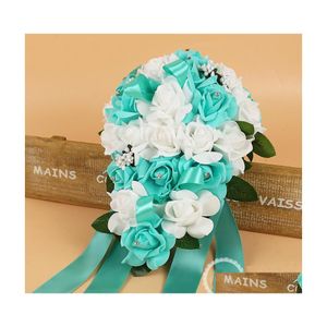 Fleurs De Mariage Beautif Bouquets De Mariée Avec Des Fournitures Artificielles À La Main Mariée Tenant Broche Bouquet Drop Delivery Party Events Dhyst