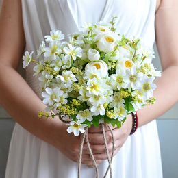 Bouquet De fleurs De mariage, fleurs artificielles faites à la main, Buque Casamento 2023, mode mariée pour décoration Ramos De Novia
