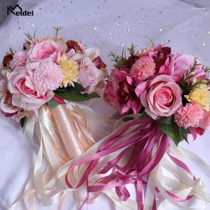 Wedding Flowers Meldel Bouquet Bridal Flower Supplies kunstmatige zijde Rose Peony Dahlia Orchid Quality Bouquets