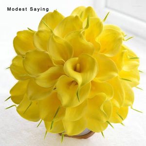 Bode Flowers Pack with Box Romantic Yellow Artificial Lily Bouquets 2024 Fashion Lace Bridal Hand Bouquet Ramos de Novia