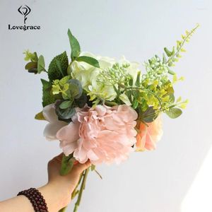 Wedding Flowers Piete Diy Party Decoratie Vintage Silk Artificial Small Rose Fake Festival Supplies Home Decor Bouquets