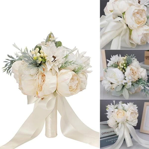 Bouquet romantique de fleurs de mariage pour la mariée, Bouquets de demoiselle d'honneur, décoration de fête, d'église, de maison, de saint-valentin