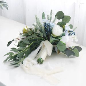 Fleurs de mariage Bouquets de qualité supérieure accessoires Bouquet bleu