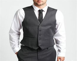 Gilets formels pour marié de mariage, gilet gris anthracite pour homme, sur mesure, cinq boutons, pour bal de mariage, dîner, 2329246