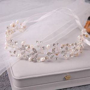 Accessoires de cheveux de mariage, ceinture de perles en cristal, ornements de mariée, bijoux, bandeaux de coiffure de mariée, 240311