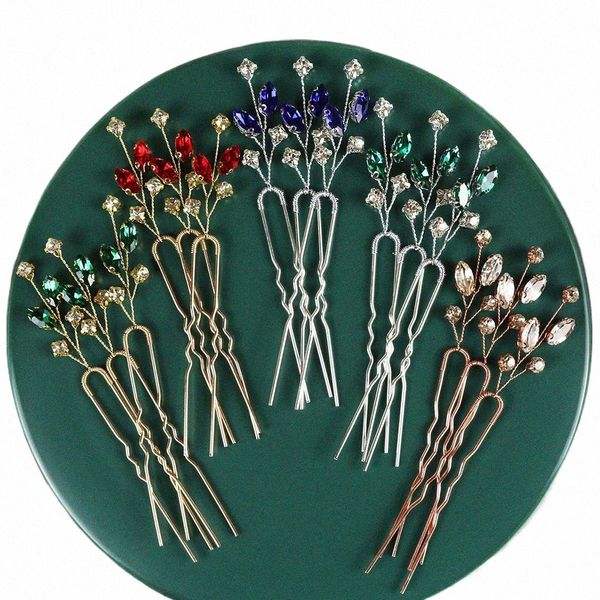 ACTIONS DE CHEVEUR DE MARIAGE VERT HABINES MAINS MAINS 3PCS PIN POUR LES FEMMES BIELLIE DE TIÈRE RED RHIGRENNEMENTS REDAUX COLONS BRIDE COMPRIGNEMENTS 53D7 # #