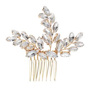 Coiffure de mariage peignes argent délicat d'opale cristal nues coiffes de mariée accessoires de cheveux en strass pour les femmes et les filles