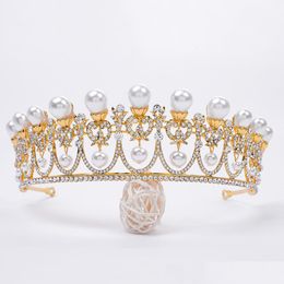 Bruiloft haar sieraden 2021 Nieuwe vintage barokke bruids tiaras accessoires Accessoires Prom Hoofddeksels prachtige kristallen bruiloft en cr dhgarden dh1ng