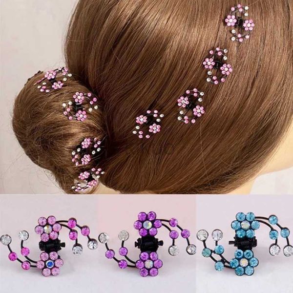 Bijoux de cheveux de mariage 6pcs / 1 paquet de mariage de mariage Claises de cheveux Femmes Femmes Mini Heads Headshear Snowflake Clats Coiffes Fleur Pins Hair Accessoires D240425