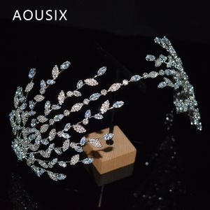 Bijoux de cheveux de mariage Aousix accessoires de bandeau en cristal unique