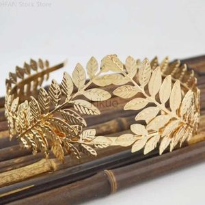 Bruiloft haar sieraden barokke gouden metalen blad hoofdband kopstuk kroon tiaras hoofdtooi Romeinse godin Grieks haar sieraden bruid bruiloft accessoires D240425