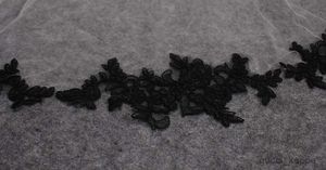Bijoux de cheveux de mariage Appliques en dentelle noire