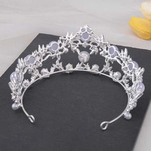 Wedding Haar Sieraden Bruidskroon Kroon Kristallen Hoofdband Wedding Jurk Women Accessoires Mode Nieuwe Pearl Hair Band Wedding Stregtregatdag Hoofdband