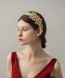Wedding Hair Jewelry Bridal Hair Comb Greek Roman Baroque Goddess Olive Leaf Branch Headband Crown Headdress Bride Wedding Headband Jewelry P230408