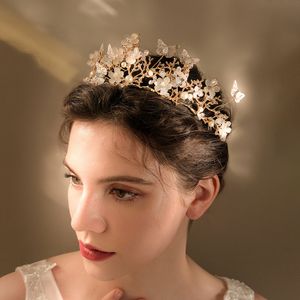 Bijoux De Cheveux De Mariage P ographie De Mariée Robe Accessoires À La Main Papillon Fleur Couronne Fête D'anniversaire Bandeau Diadème Couronnes 230609