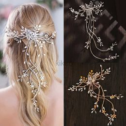 Bijoux de cheveux de mariage Crystal Pearl Bridal Tiaras Bandons à cheveux Bridesmaid Diamante Hair Vine Accessoires de mariage Peigne de mariage