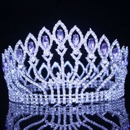 Bruiloft haar sieraden kristallen koningin tiara kroon bruids optocht ornamenten barokke diadeem kopstuk vrouwen bruid head accessoires 230112