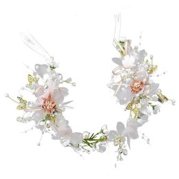 Bijoux De Cheveux De Mariage Or / Sier Couleur Fleur Ruban Bandeau Bandeau Femmes Headpiece Tiara Accessoire De Mariée Drop Delivery Hairjewelry Dh6Qj