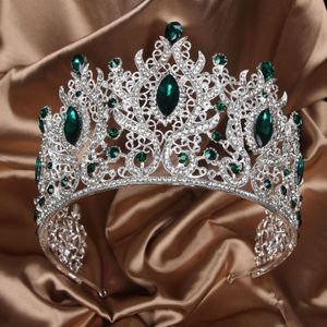 Bruiloft haar sieraden groene bruids kroon prinses tiara hoofdband kostuum feestaccessoires voor verjaardag smaragd bruiloft tiara voor vrouwen 230223